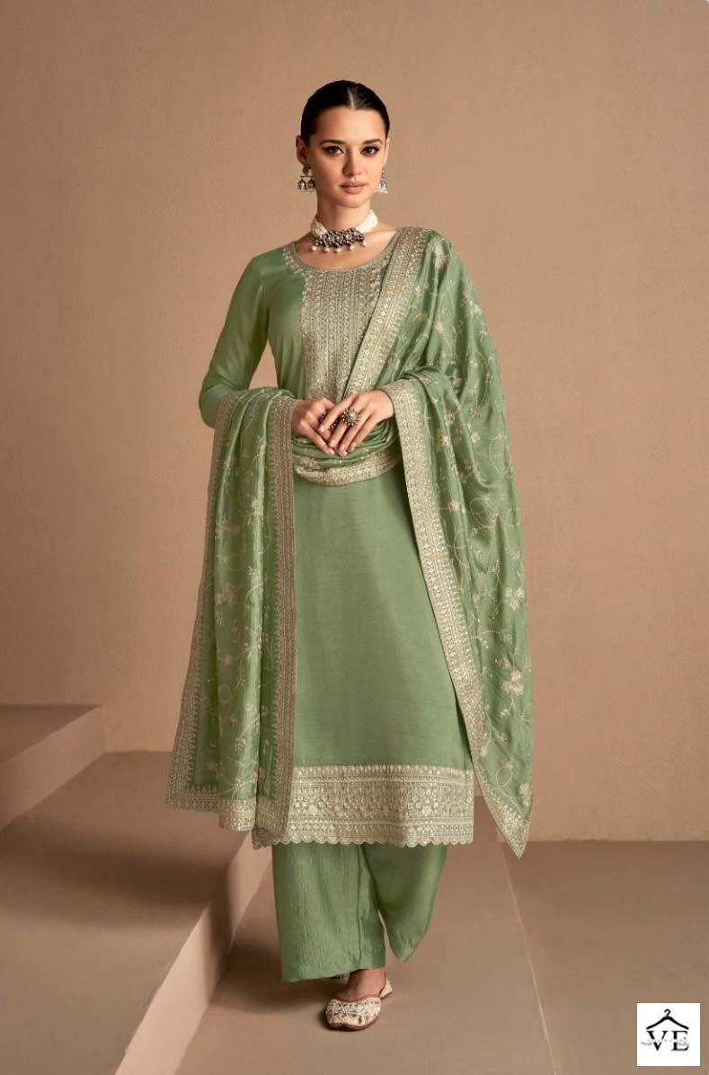 Aashirwad Dhaga Silk Wholesale Designer Salwar Suitr Catalog — Wholesale Salwar Suits, Aashirwad Creation wholesale from Surat - Gallery Image 5