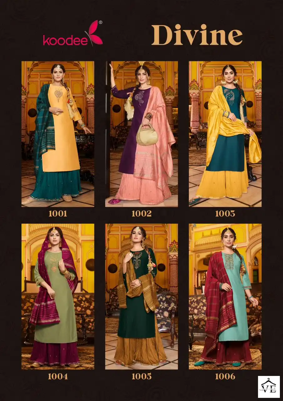 Koodee Devine-1 Heavy Chinon Wholesale Readymade Suits Catalog — Wholesale Salwar Suits, MPA wholesale from Surat — view 7