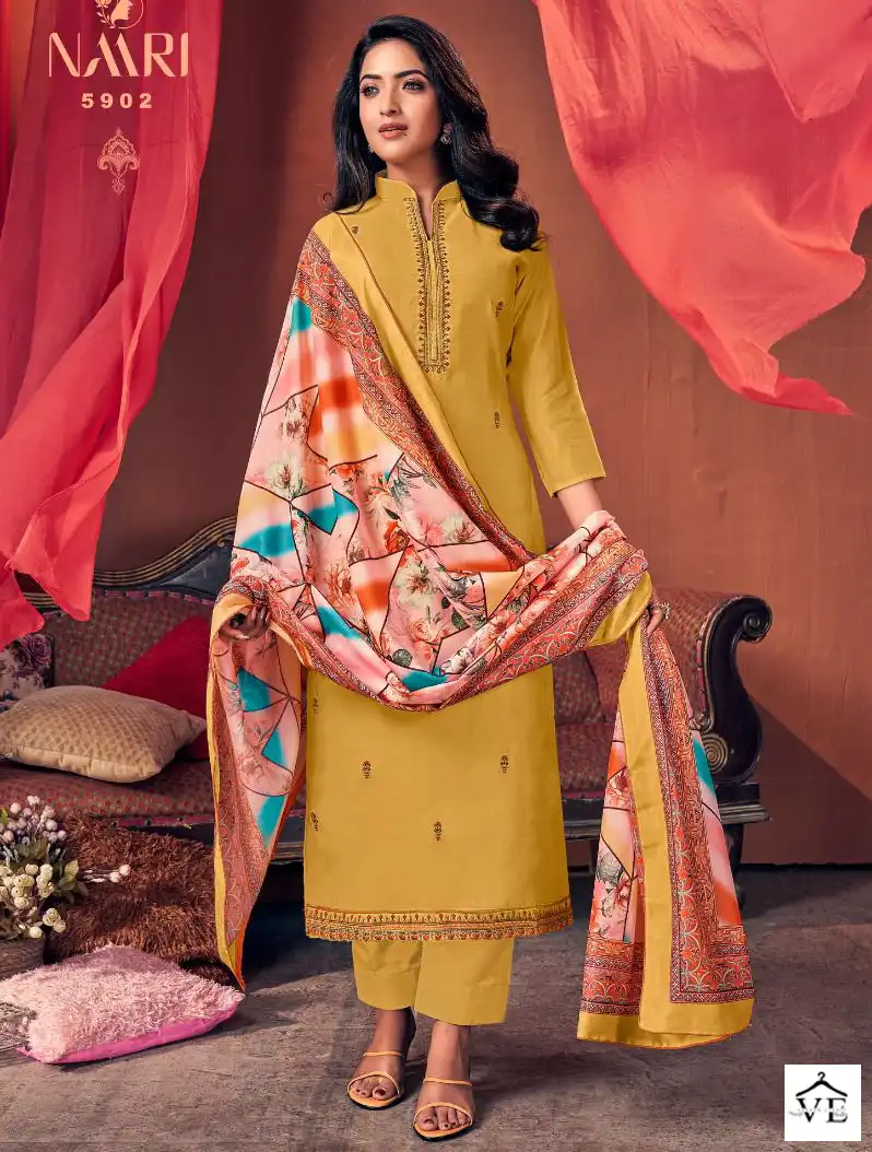 Naari Elahi Pure Silk Wholesale Salwar Suit Catalog — Wholesale Salwar Suits, MPA wholesale from Surat — view 1