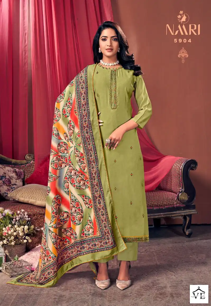 Naari Elahi Pure Silk Wholesale Salwar Suit Catalog — Wholesale Salwar Suits, MPA wholesale from Surat - Gallery Image 2