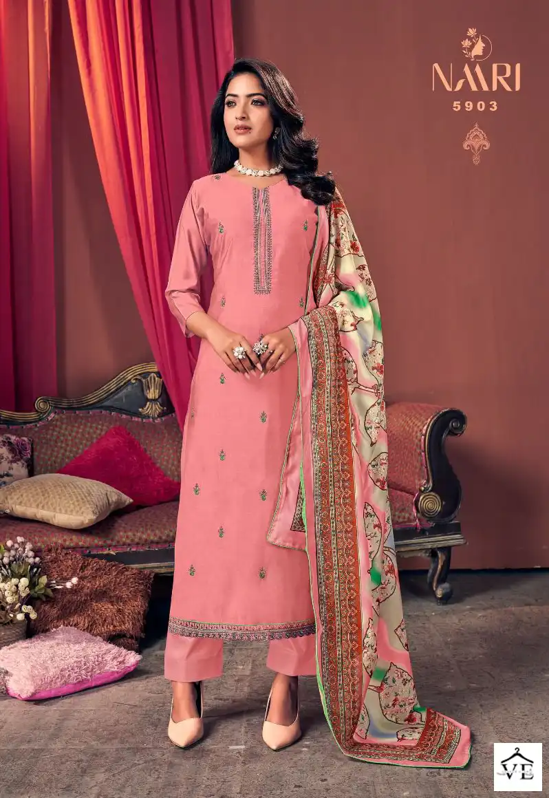Naari Elahi Pure Silk Wholesale Salwar Suit Catalog — Wholesale Salwar Suits, MPA wholesale from Surat - Gallery Image 3