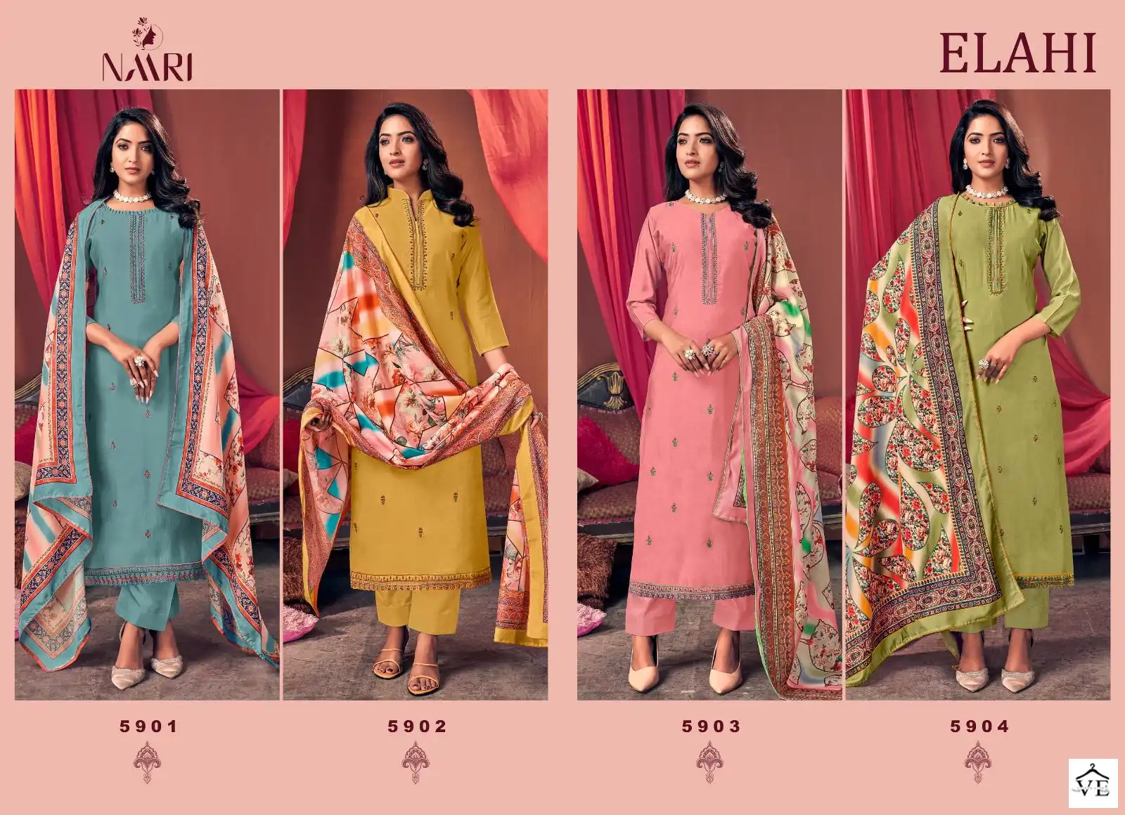 Naari Elahi Pure Silk Wholesale Salwar Suit Catalog — Wholesale Salwar Suits, MPA wholesale from Surat — view 5