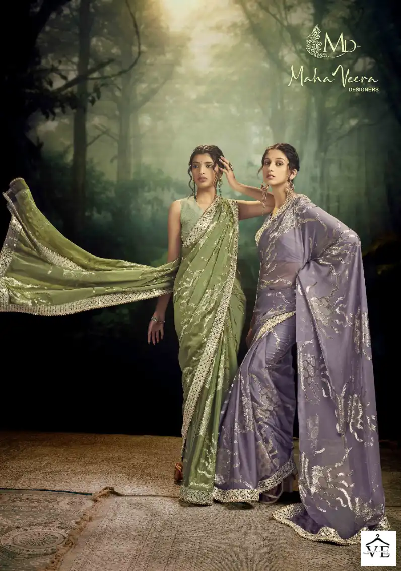 Mahaveera Elle Rangoli Jacquard Wholesale Designer Saree Catalog — Wholesale Sarees, MPA wholesale from Surat — view 7