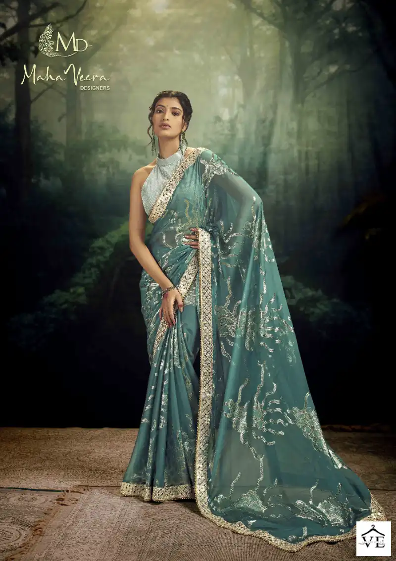 Mahaveera Elle Rangoli Jacquard Wholesale Designer Saree Catalog — Wholesale Sarees, MPA wholesale from Surat — view 4