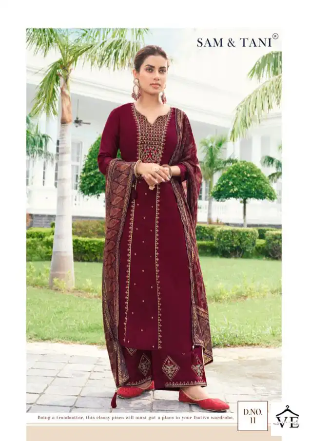 Sam & Tani Elora Pure Bsy Chinon Parampara Silk Wholesale Readymade Salwar Suit Catalog — Wholesale Salwar Suits, MPA wholesale from Surat - Gallery Image 2