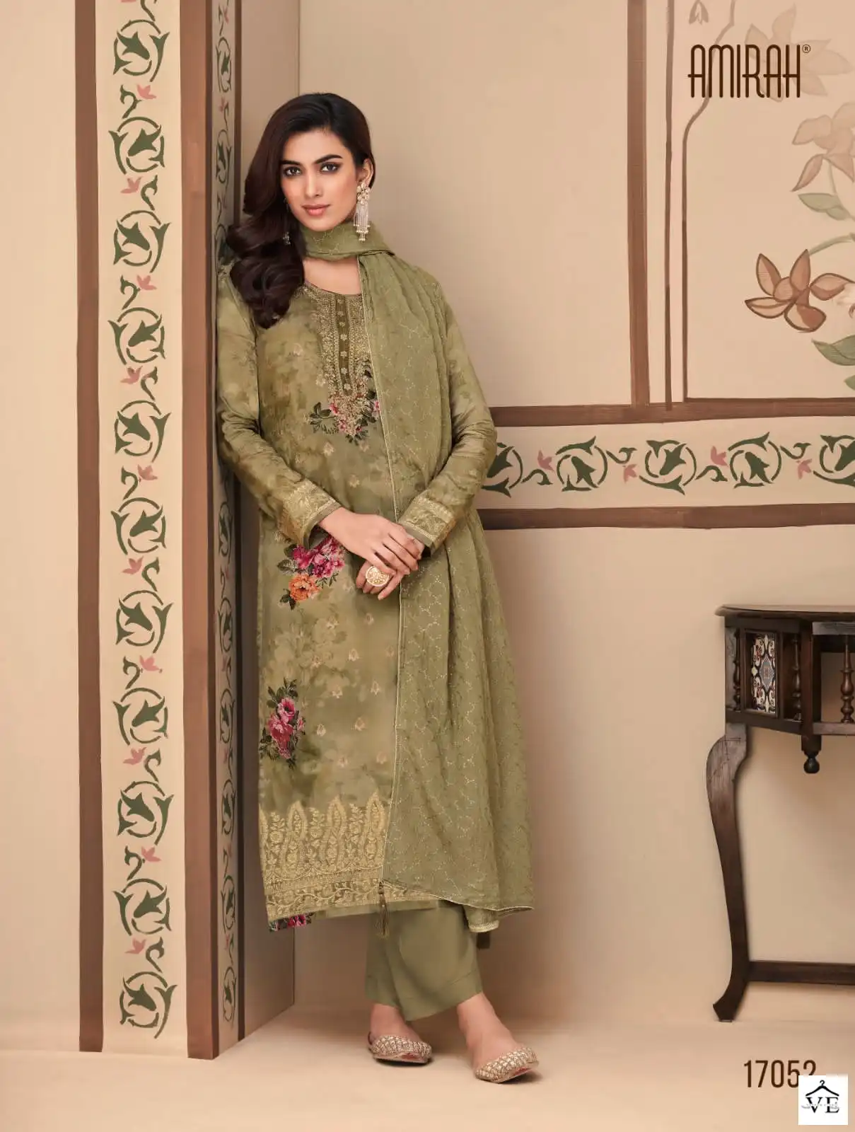 Amirah Feeza Pure Habutai Silk Jacquard Wholesale Designer Suits Catalog — Wholesale Salwar Suits, MPA wholesale from Surat — view 3