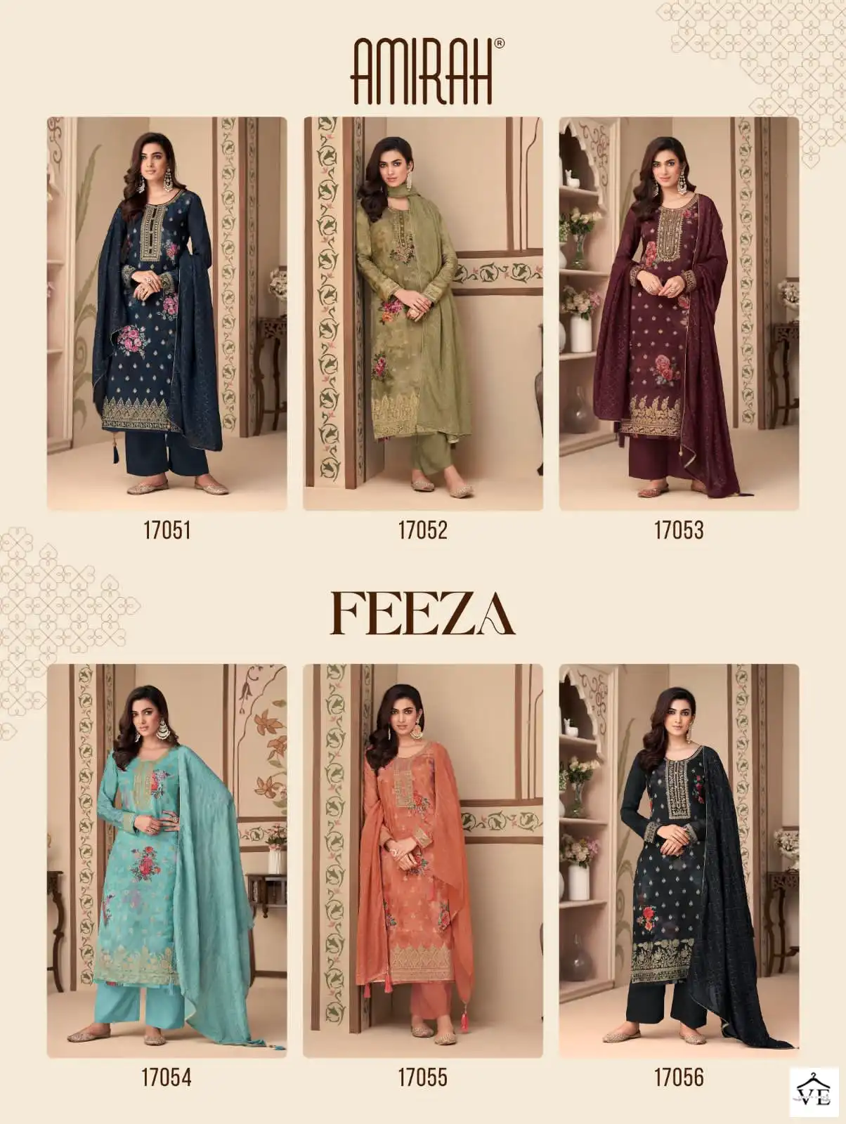 Amirah Feeza Pure Habutai Silk Jacquard Wholesale Designer Suits Catalog — Wholesale Salwar Suits, MPA wholesale from Surat — view 7