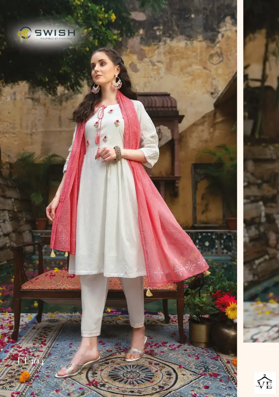 Swish Festive Tadka Pure Lino Cotton Jacquard Wholesale Readymade Suit Catalog — Wholesale Salwar Suits, MPA wholesale from Surat - Gallery Image 5