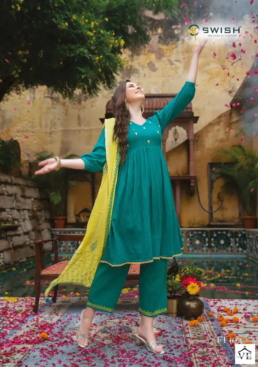 Swish Festive Tadka Pure Lino Cotton Jacquard Wholesale Readymade Suit Catalog — Wholesale Salwar Suits, MPA wholesale from Surat - Gallery Image 3