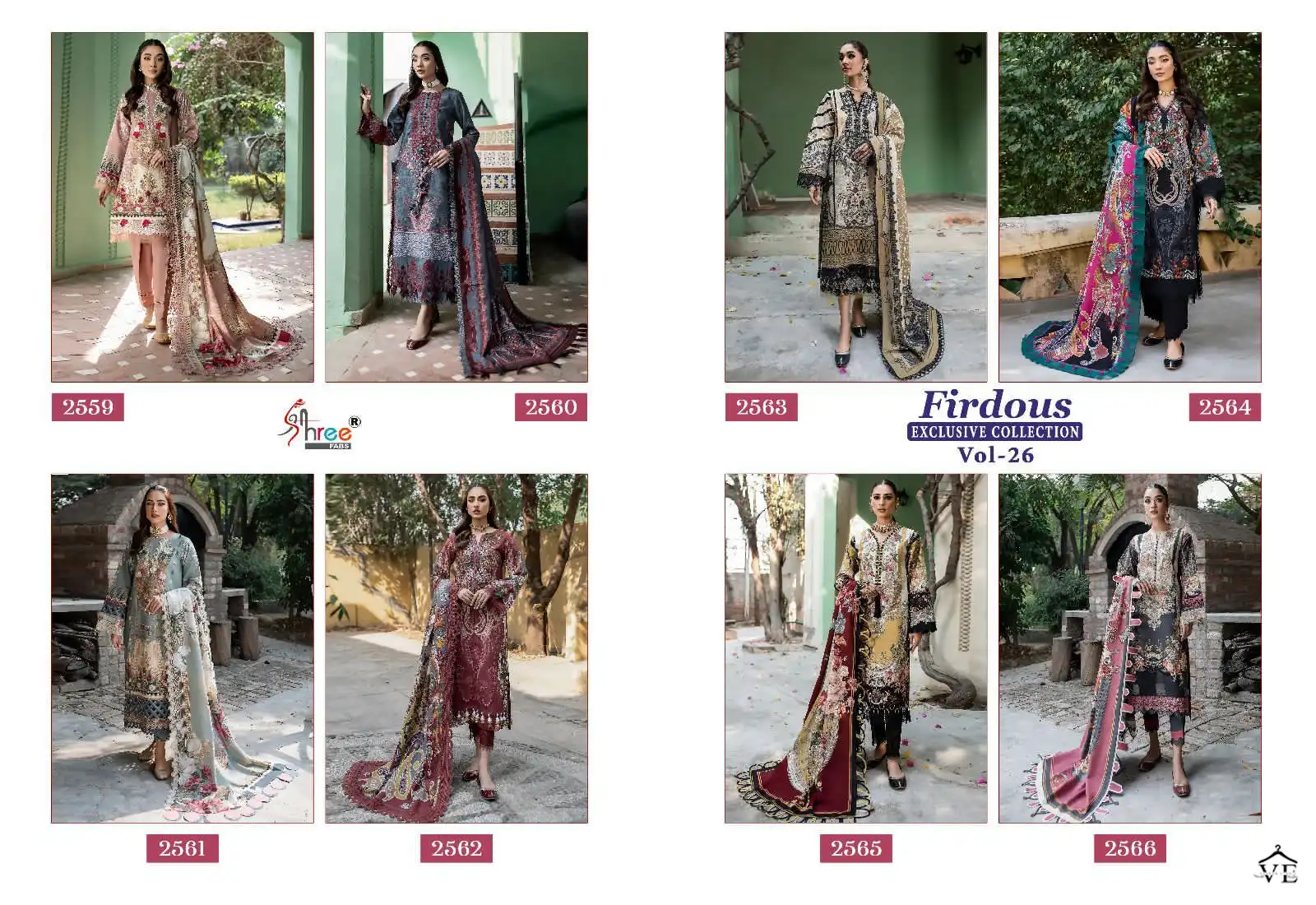 Shree Fabs Firdous Exclusive Collection Vol-26 Pure Cotton Wholesale Pakistani Salwar Suit Catalog — Wholesale Salwar Suits, MPA wholesale from Surat — view 9