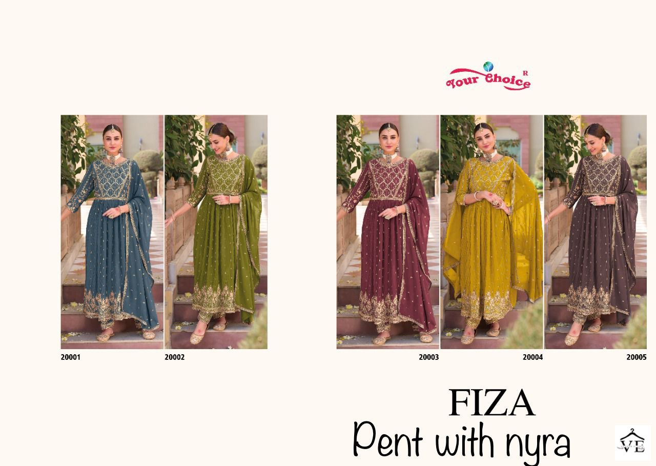 Your Choice Fiza Georgette Wholesale Designer Salwar Suit Catalog — Wholesale Salwar Suits, MPA wholesale from Surat — view 6