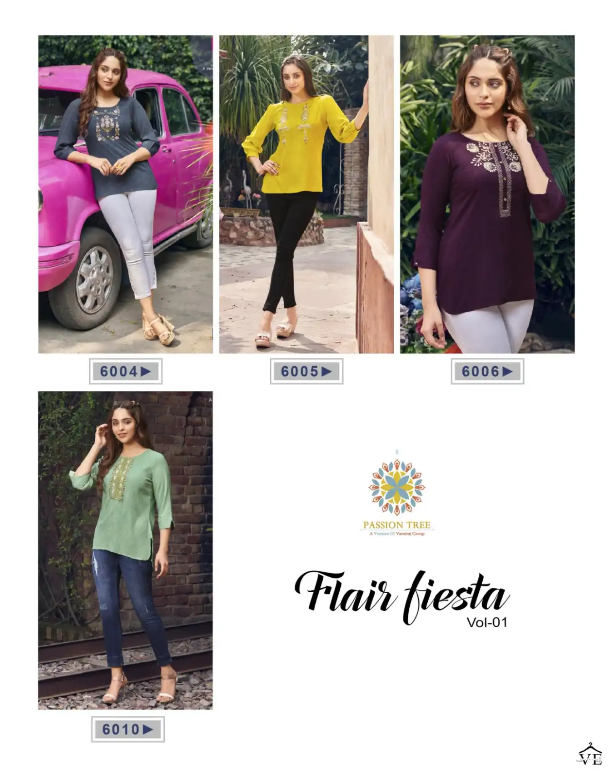 Passion Tree Flair Fiesta Vol 1 Fancy Rayon Wholesale Tunic Catalog — Wholesale Kurtis, MPA wholesale from Surat — view 12