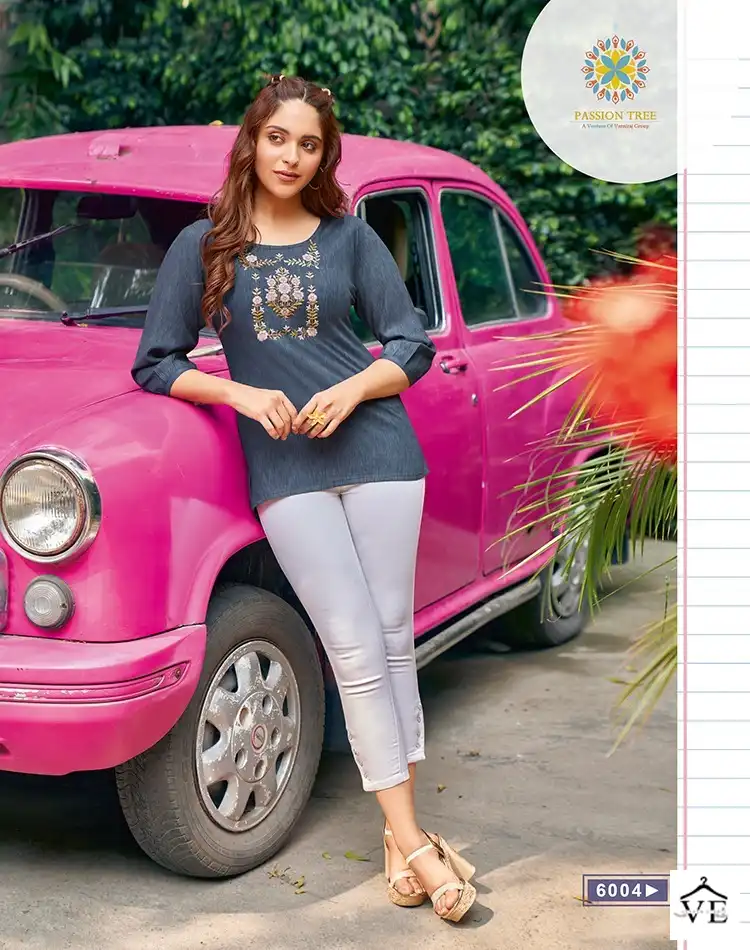 Passion Tree Flair Fiesta Vol 1 Fancy Rayon Wholesale Tunic Catalog — Wholesale Kurtis, MPA wholesale from Surat - Gallery Image 7