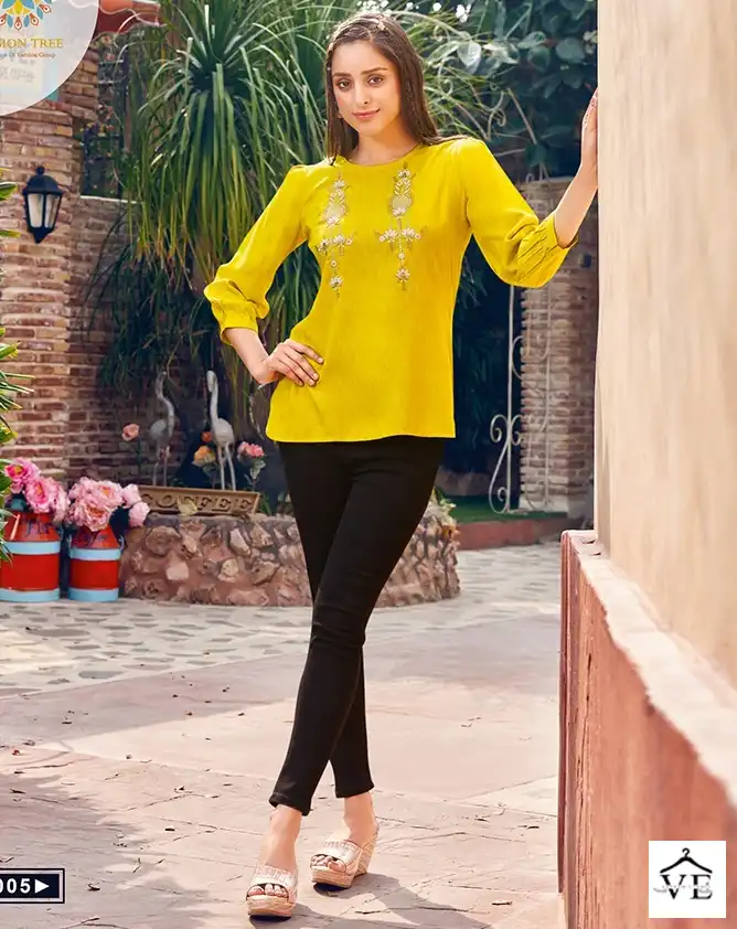 Passion Tree Flair Fiesta Vol 1 Fancy Rayon Wholesale Tunic Catalog — Wholesale Kurtis, MPA wholesale from Surat — view 1