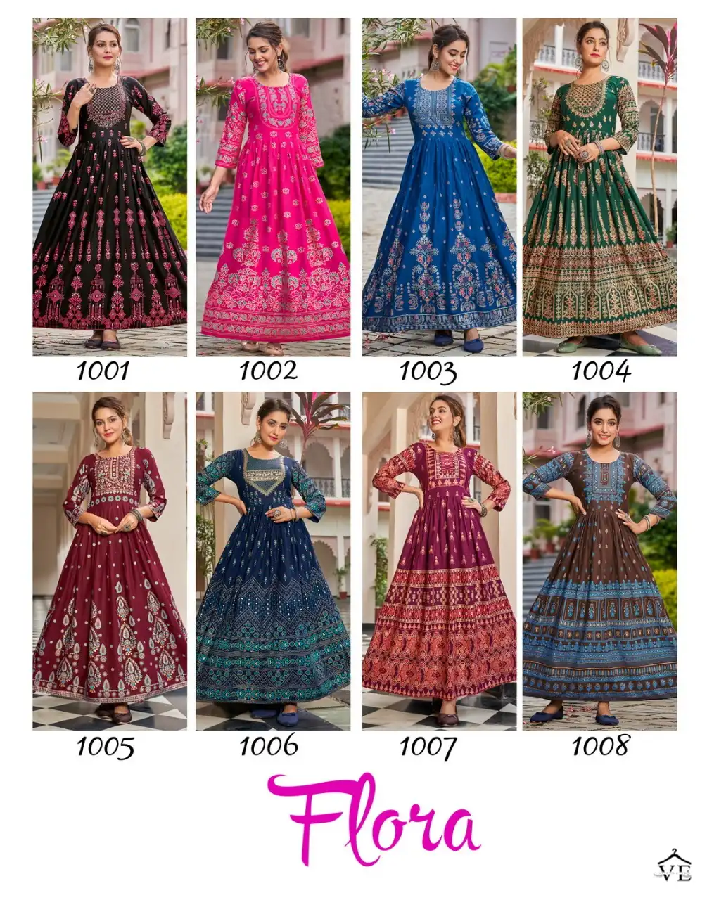 Banwery Flora 14Kg Rayon Wholesale Gown Catalog — Wholesale Kurtis, Banwery wholesale from Surat — view 7