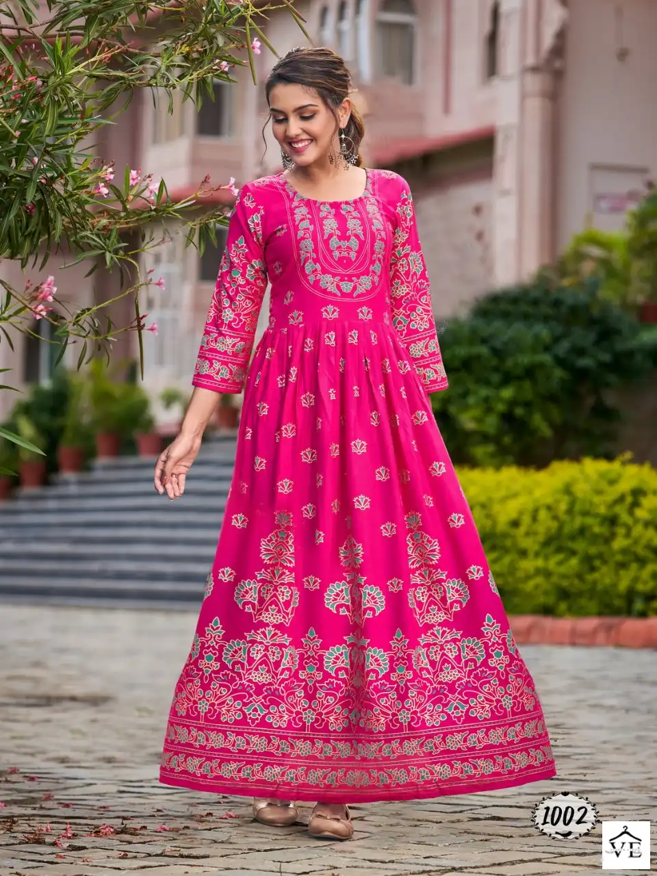 Banwery Flora 14Kg Rayon Wholesale Gown Catalog — Wholesale Kurtis, Banwery wholesale from Surat - Gallery Image 5
