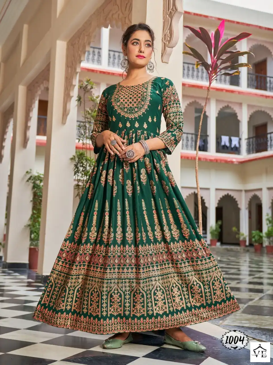 Banwery Flora 14Kg Rayon Wholesale Gown Catalog — Wholesale Kurtis, Banwery wholesale from Surat - Gallery Image 6