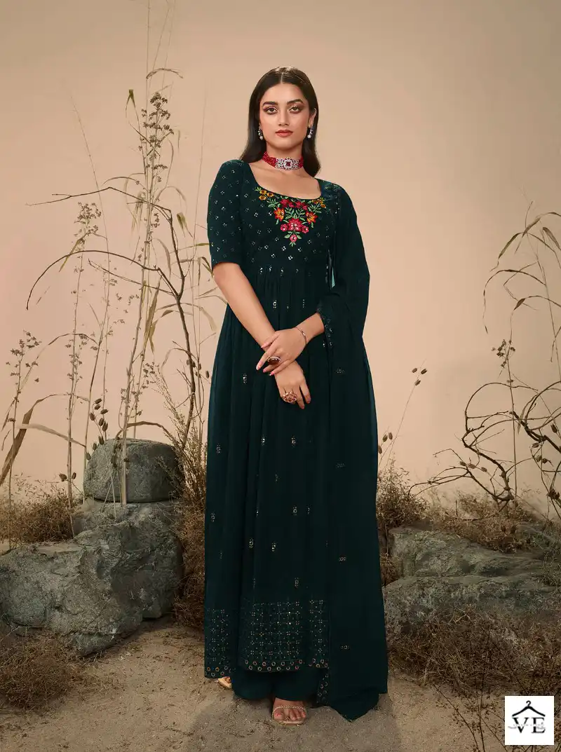 Shubhkala Flory Vol 27 Georgette Wholesale Designer Readymade Suit Catalog — Wholesale Salwar Suits, MPA wholesale from Surat - Gallery Image 3