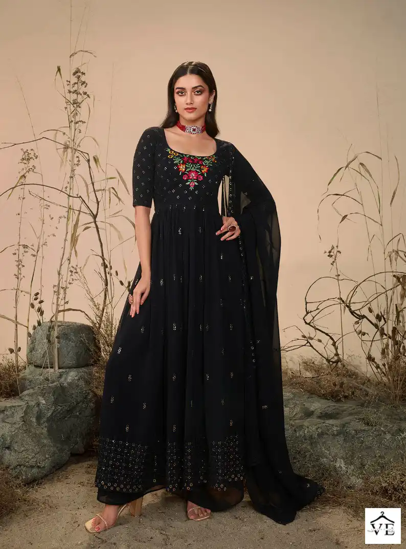 Shubhkala Flory Vol 27 Georgette Wholesale Designer Readymade Suit Catalog — Wholesale Salwar Suits, MPA wholesale from Surat - Gallery Image 4