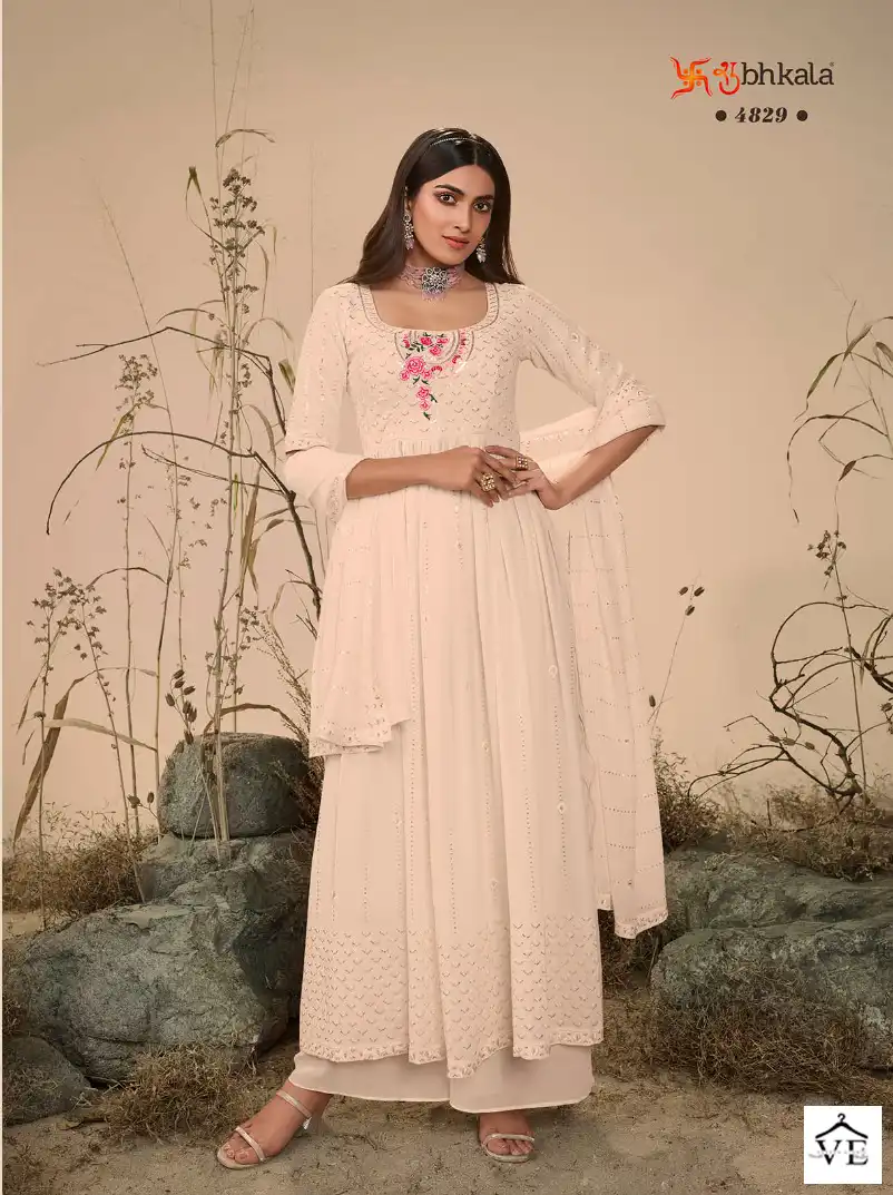 Shubhkala Flory Vol 27 Georgette Wholesale Designer Readymade Suit Catalog — Wholesale Salwar Suits, MPA wholesale from Surat - Gallery Image 5