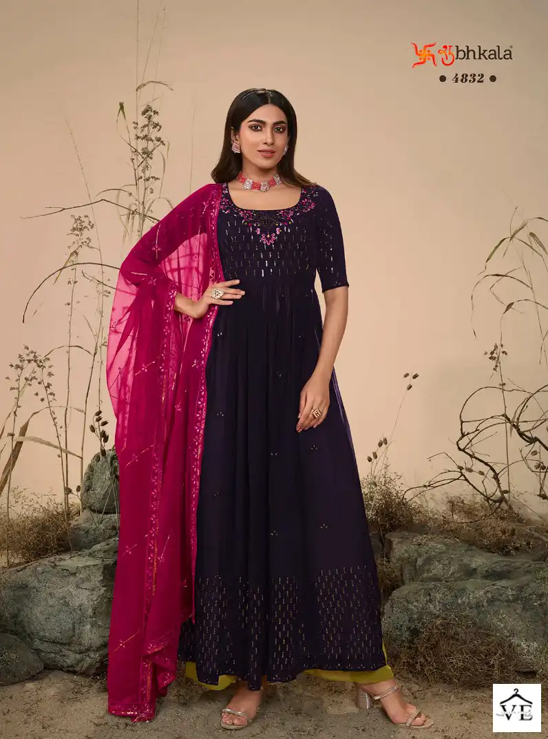 Shubhkala Flory Vol 27 Georgette Wholesale Designer Readymade Suit Catalog — Wholesale Salwar Suits, MPA wholesale from Surat - Gallery Image 6