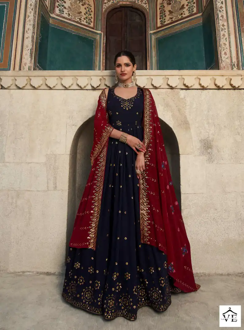 Shubhkala Flory Vol 29 Georgette Wholesale Gown With Dupatta Catalog — Wholesale Salwar Suits, MPA wholesale from Surat - Gallery Image 2