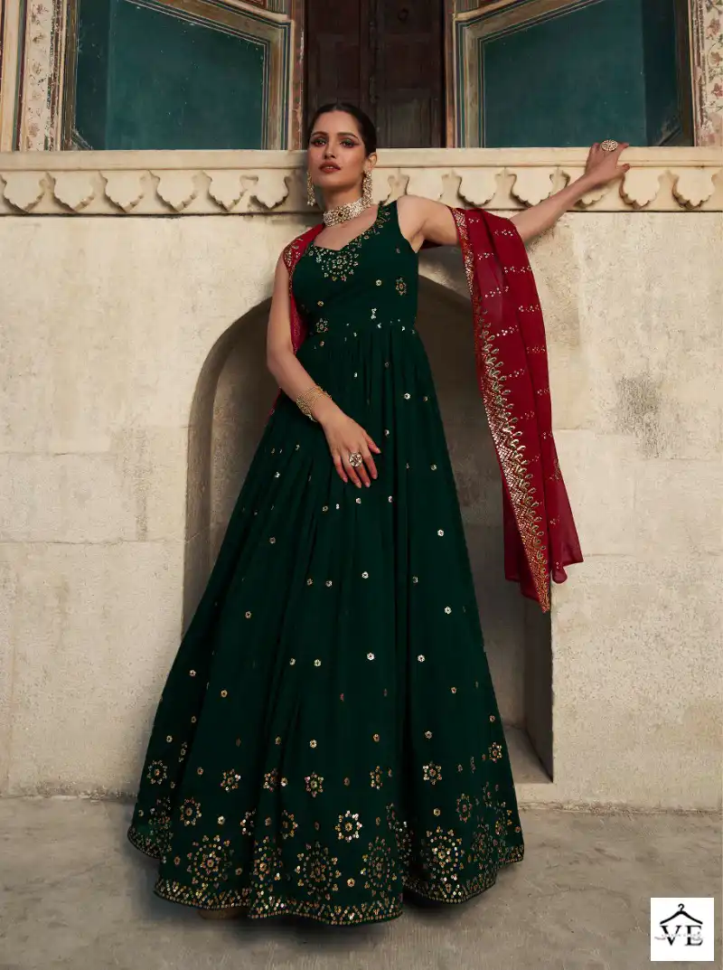 Shubhkala Flory Vol 29 Georgette Wholesale Gown With Dupatta Catalog — Wholesale Salwar Suits, MPA wholesale from Surat - Gallery Image 3