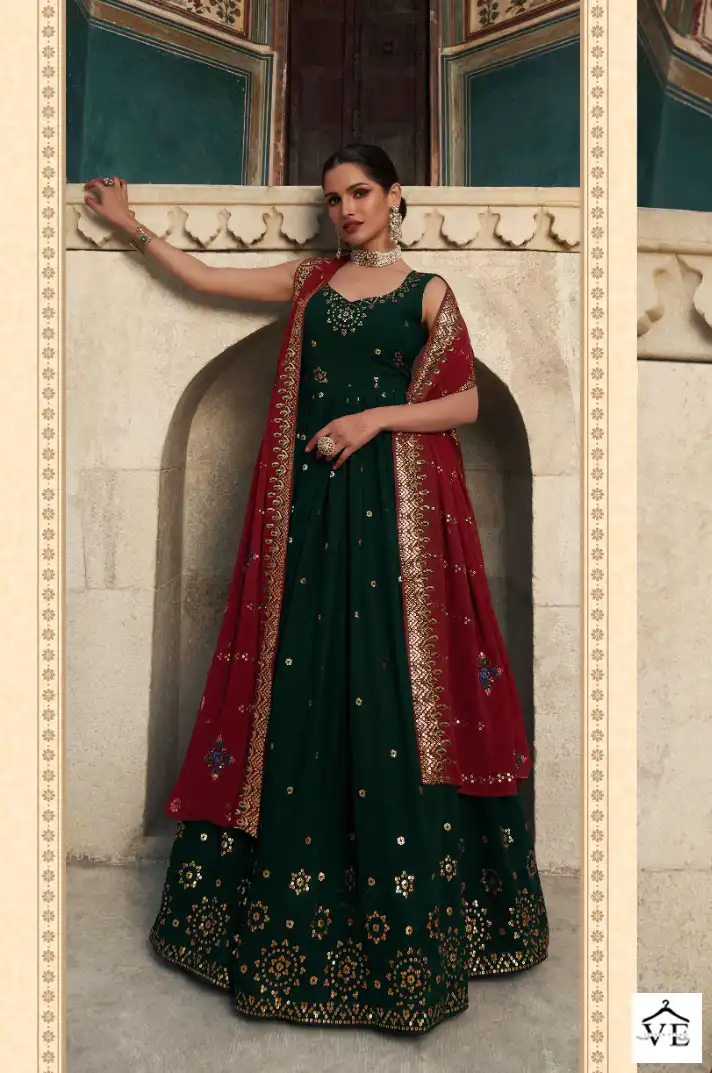 Shubhkala Flory Vol 29 Georgette Wholesale Gown With Dupatta Catalog — Wholesale Salwar Suits, MPA wholesale from Surat - Gallery Image 4