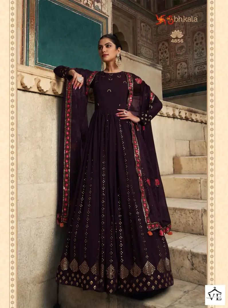 Shubhkala Flory Vol 29 Georgette Wholesale Gown With Dupatta Catalog — Wholesale Salwar Suits, MPA wholesale from Surat - Gallery Image 6
