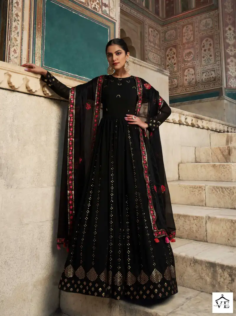 Shubhkala Flory Vol 29 Georgette Wholesale Gown With Dupatta Catalog — Wholesale Salwar Suits, MPA wholesale from Surat - Gallery Image 7