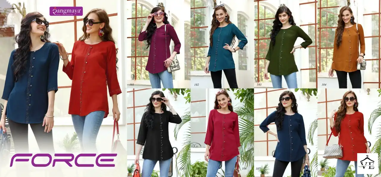 Vardan Ethnic Force Fancy Wholesale Short Tops Catalog — Wholesale Kurtis, MPA wholesale from Surat — view 10