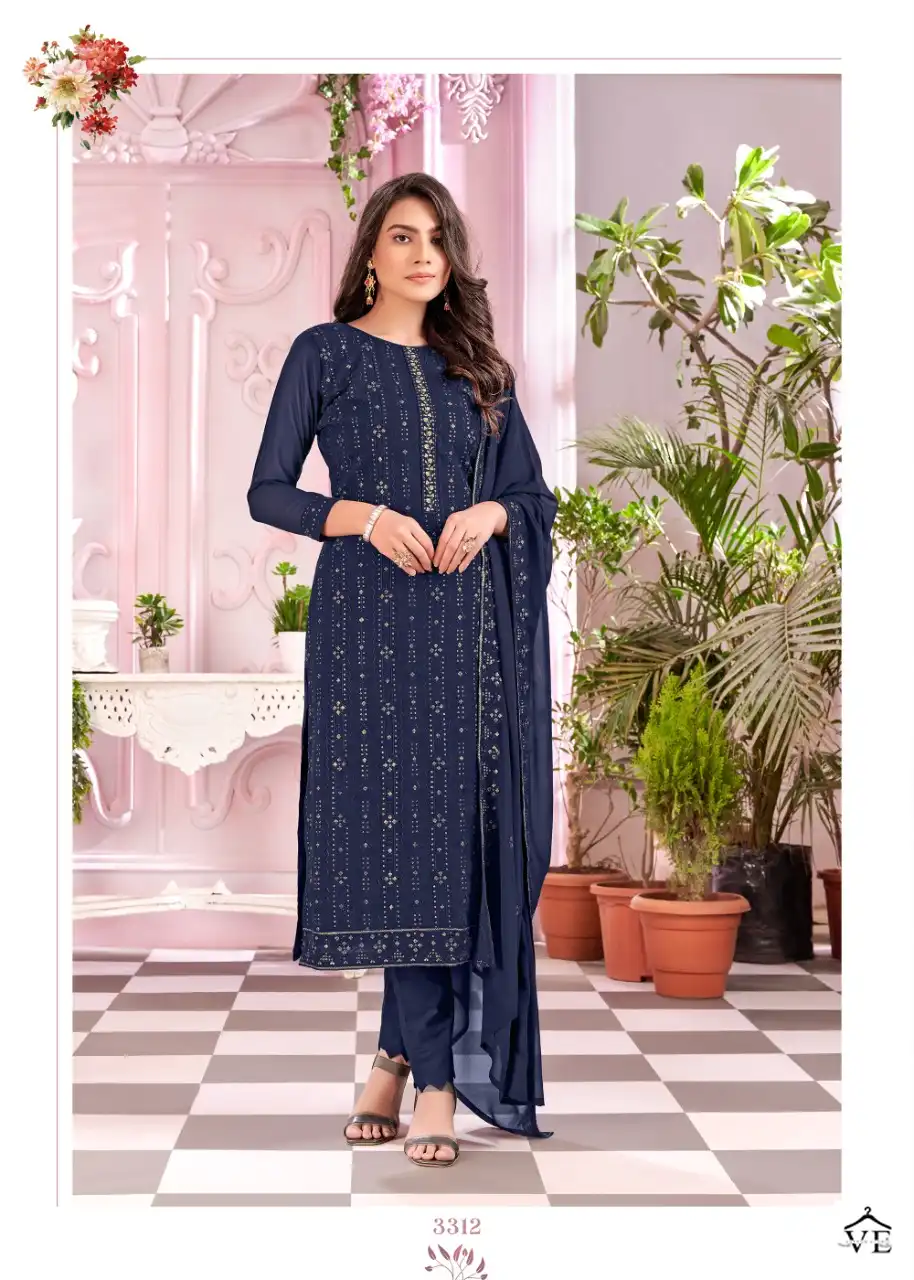 Bela Fanaa Faux Georgette Wholesale Wedding Salwar Suit Catalog — Wholesale Salwar Suits, MPA wholesale from Surat - Gallery Image 3