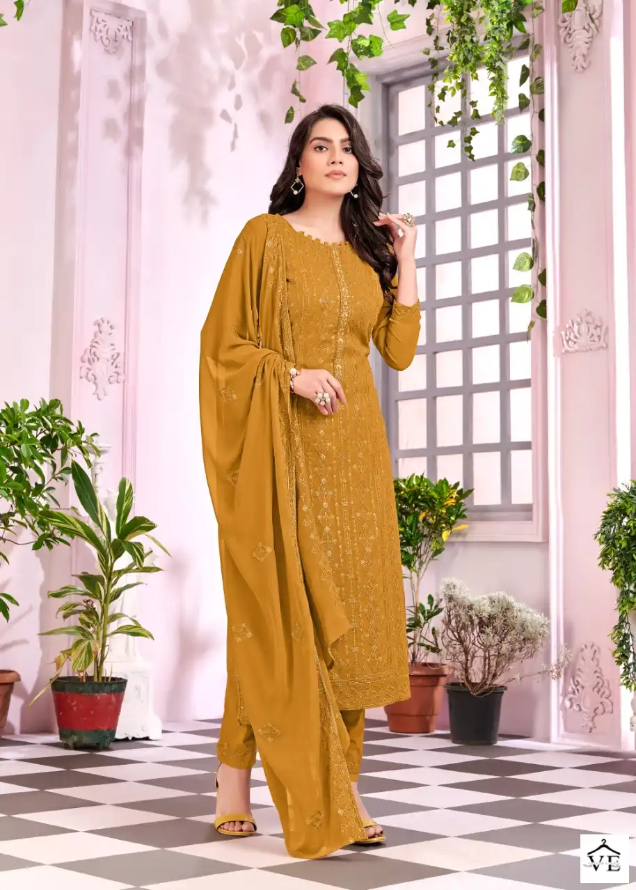 Bela Fanaa Faux Georgette Wholesale Wedding Salwar Suit Catalog — Wholesale Salwar Suits, MPA wholesale from Surat - Gallery Image 4