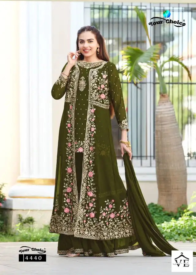 Your Choice Fashionista-3 Blooming Georgette Wholesale Short Nyra With Shrurg Catalog — Wholesale Salwar Suits, MPA wholesale from Surat - Gallery Image 4