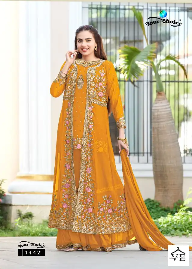 Your Choice Fashionista-3 Blooming Georgette Wholesale Short Nyra With Shrurg Catalog — Wholesale Salwar Suits, MPA wholesale from Surat - Gallery Image 6