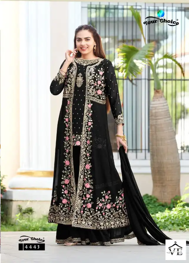 Your Choice Fashionista-3 Blooming Georgette Wholesale Short Nyra With Shrurg Catalog — Wholesale Salwar Suits, MPA wholesale from Surat - Gallery Image 3