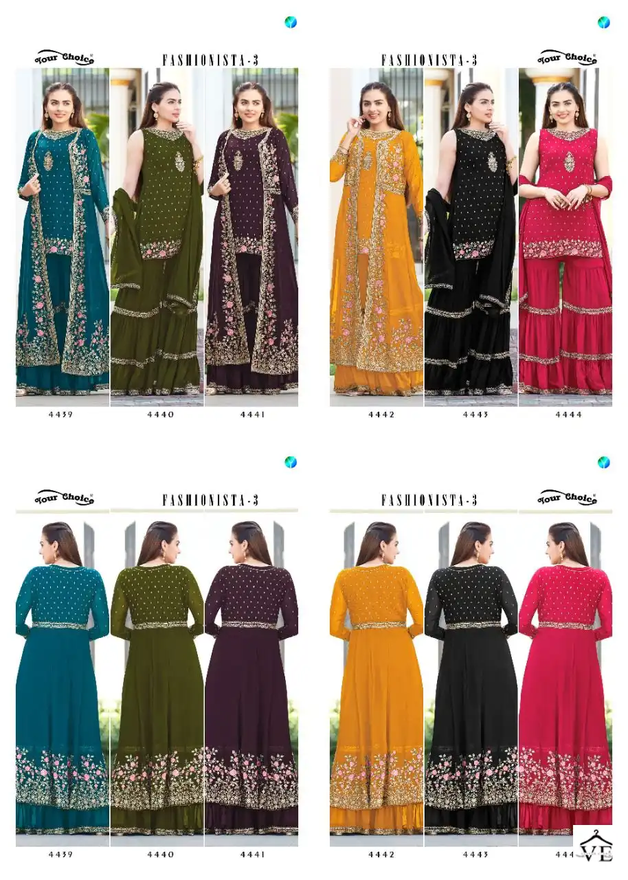 Your Choice Fashionista-3 Blooming Georgette Wholesale Short Nyra With Shrurg Catalog — Wholesale Salwar Suits, MPA wholesale from Surat — view 7