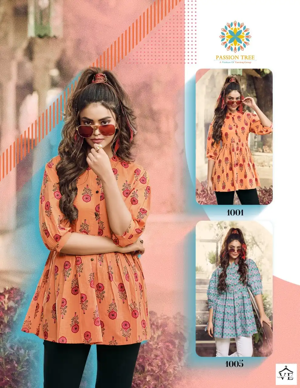 Passion Tree Flair Cotto Vol 1 Cotton Wholesale Tunics Catalog — Wholesale Kurtis, MPA wholesale from Surat - Gallery Image 3