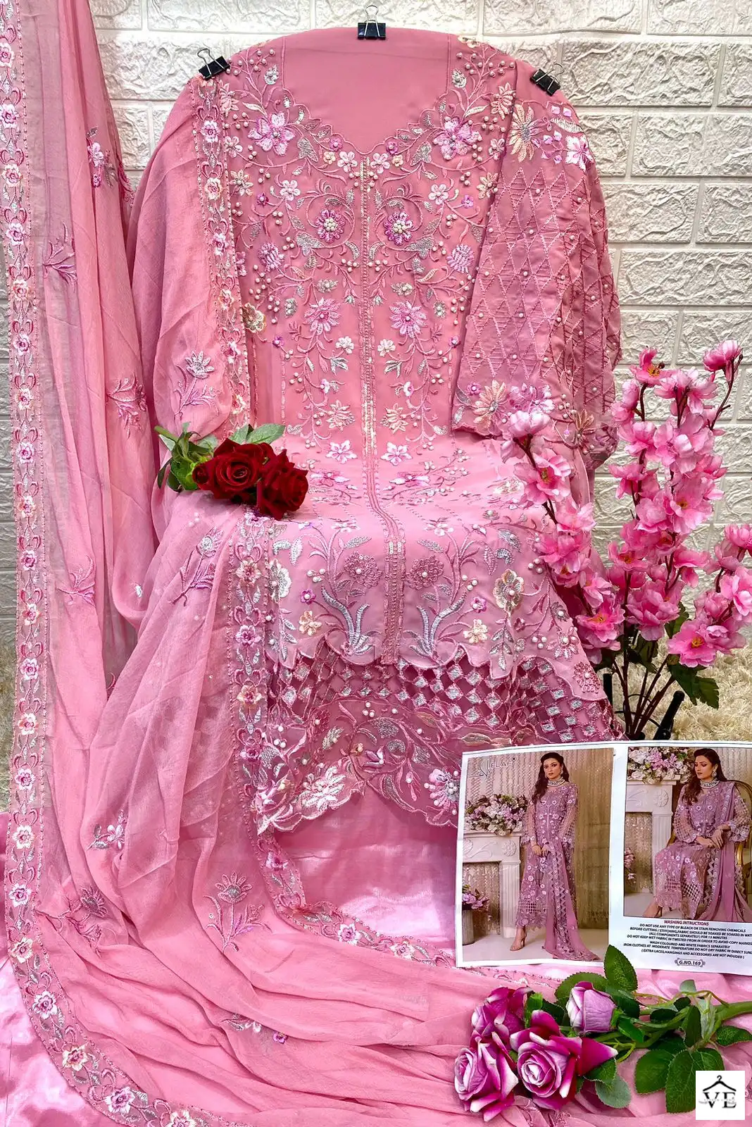 Elaf G-169 Faux Georgette Wholesale Pakistani Suit — Wholesale Salwar Suits, MPA wholesale from Surat — view 2
