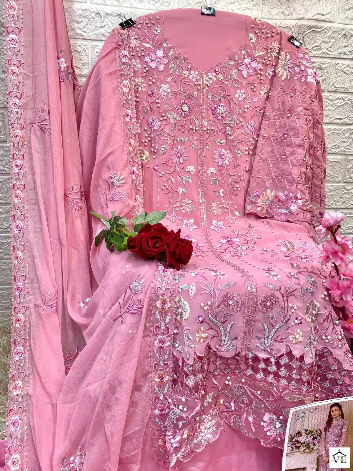 Elaf G-169 Faux Georgette Wholesale Pakistani Suit — Wholesale Salwar Suits, MPA wholesale from Surat — view 4