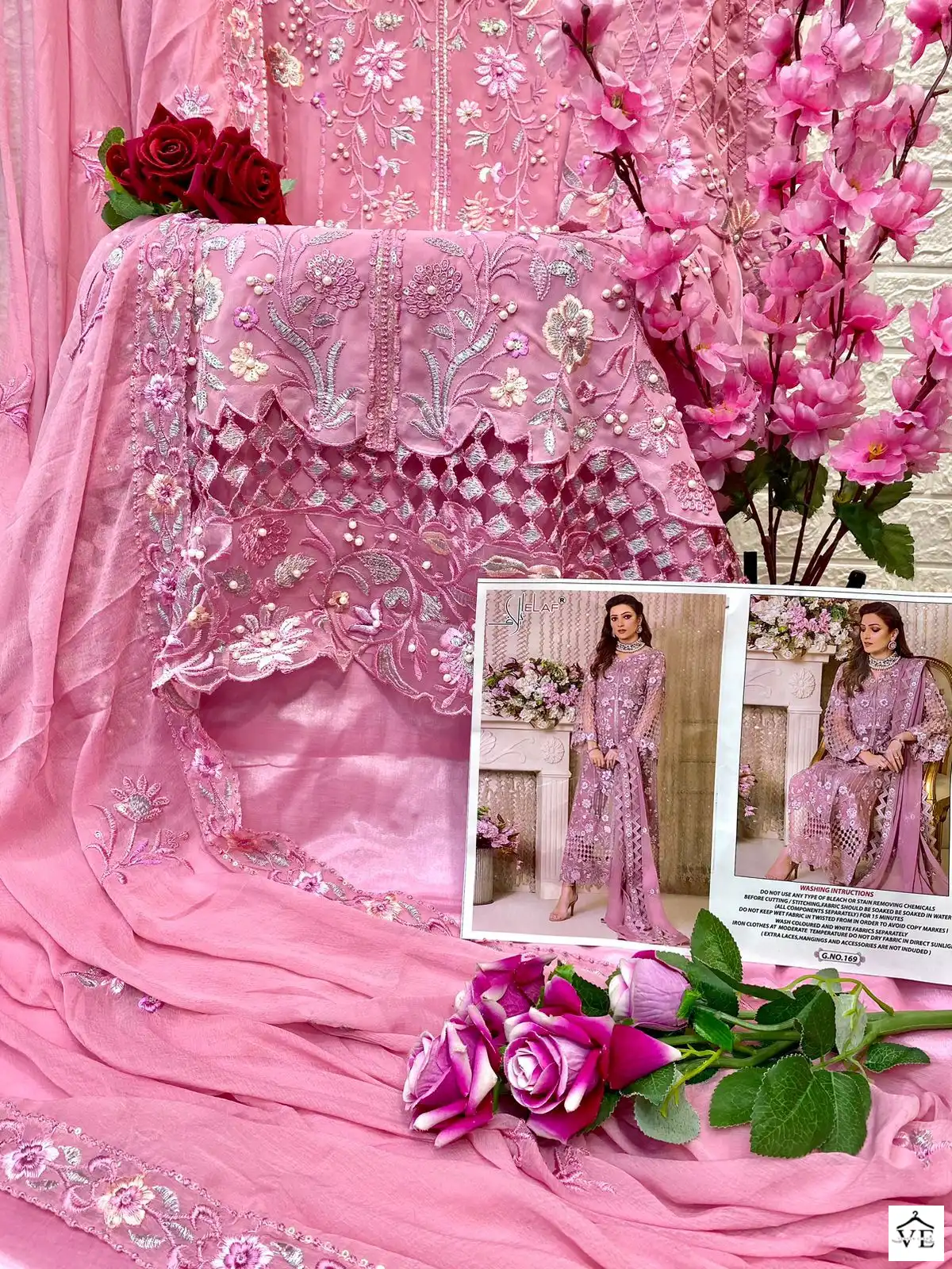 Elaf G-169 Faux Georgette Wholesale Pakistani Suit — Wholesale Salwar Suits, MPA wholesale from Surat — view 5