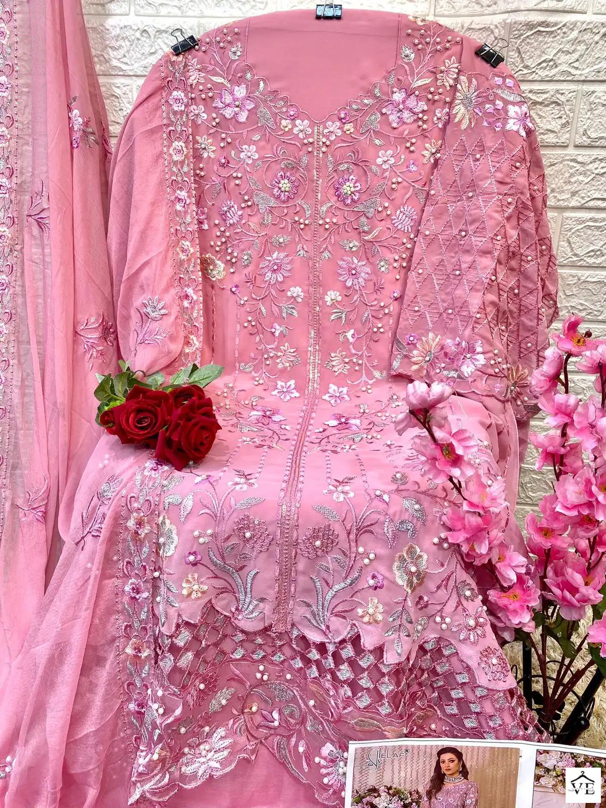 Elaf G-169 Faux Georgette Wholesale Pakistani Suit — Wholesale Salwar Suits, MPA wholesale from Surat — view 6