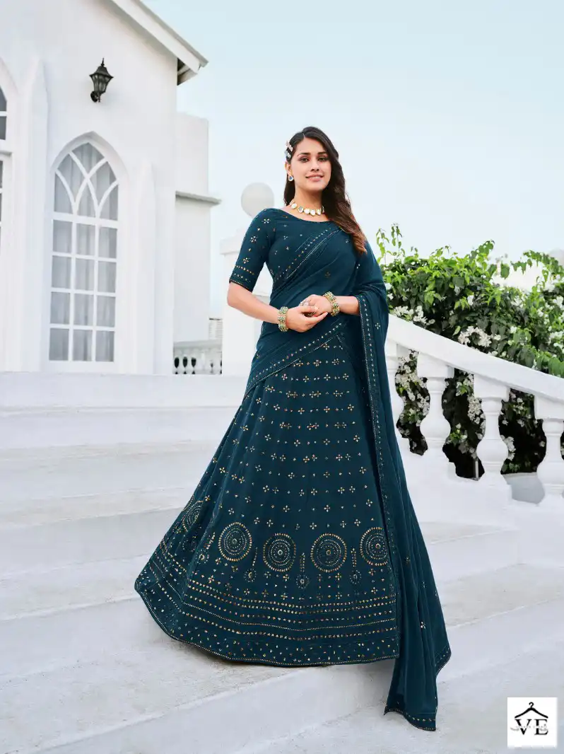 Shubhkala Girlish Vol 3 Georgette Wholesale Lehenga Catalog — Wholesale Lehenga, MPA wholesale from Surat - Gallery Image 2