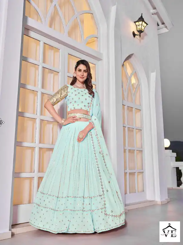 Shubhkala Girlish Vol 3 Georgette Wholesale Lehenga Catalog — Wholesale Lehenga, MPA wholesale from Surat - Gallery Image 9