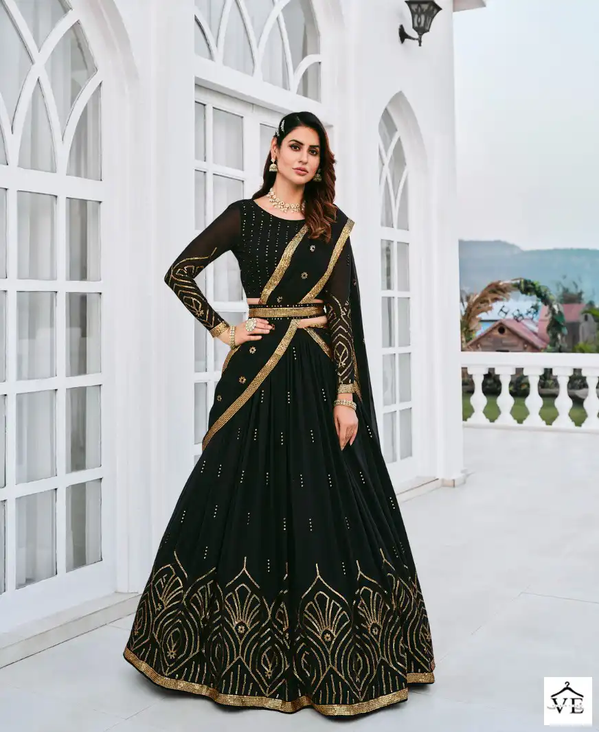 Shubhkala Girlish Vol 3 Georgette Wholesale Lehenga Catalog — Wholesale Lehenga, MPA wholesale from Surat - Gallery Image 3