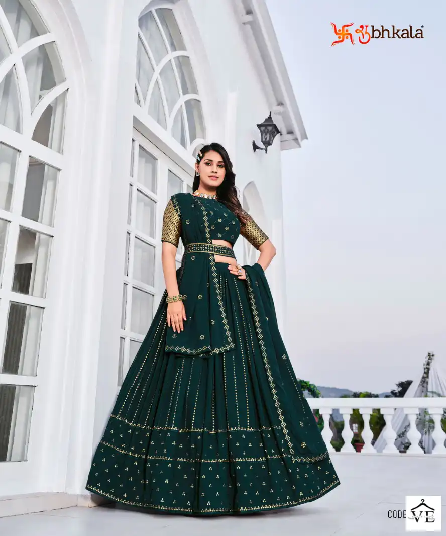 Shubhkala Girlish Vol 3 Georgette Wholesale Lehenga Catalog — Wholesale Lehenga, MPA wholesale from Surat - Gallery Image 4
