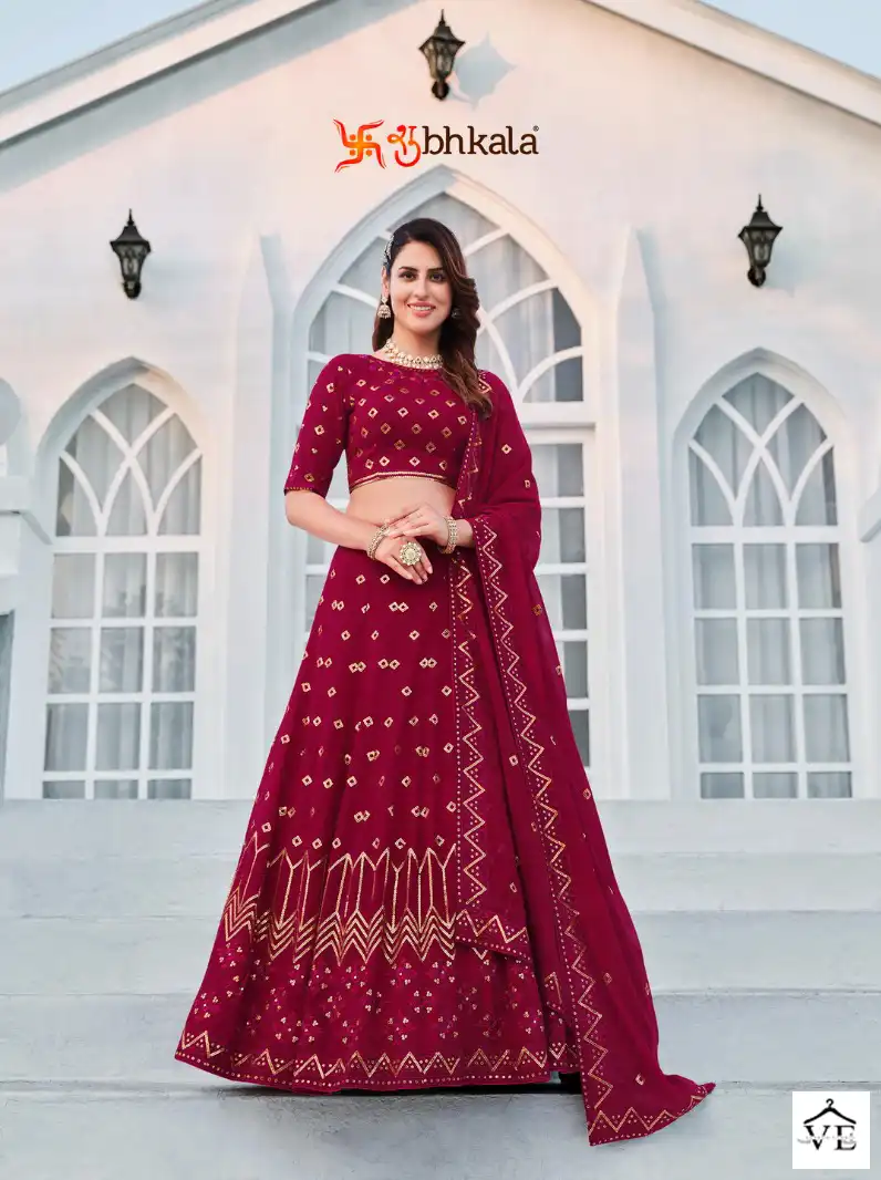 Shubhkala Girlish Vol 3 Georgette Wholesale Lehenga Catalog — Wholesale Lehenga, MPA wholesale from Surat - Gallery Image 5