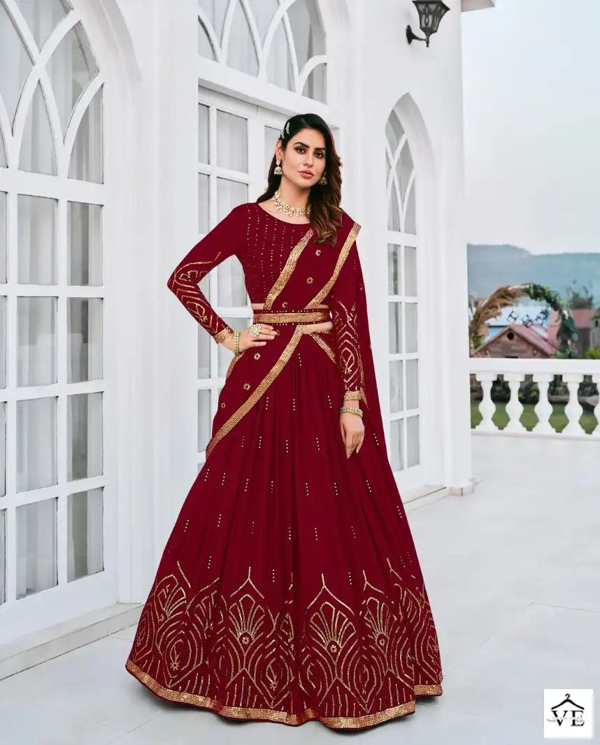 Shubhkala Girlish Vol 3 Georgette Wholesale Lehenga Catalog — Wholesale Lehenga, MPA wholesale from Surat - Gallery Image 7