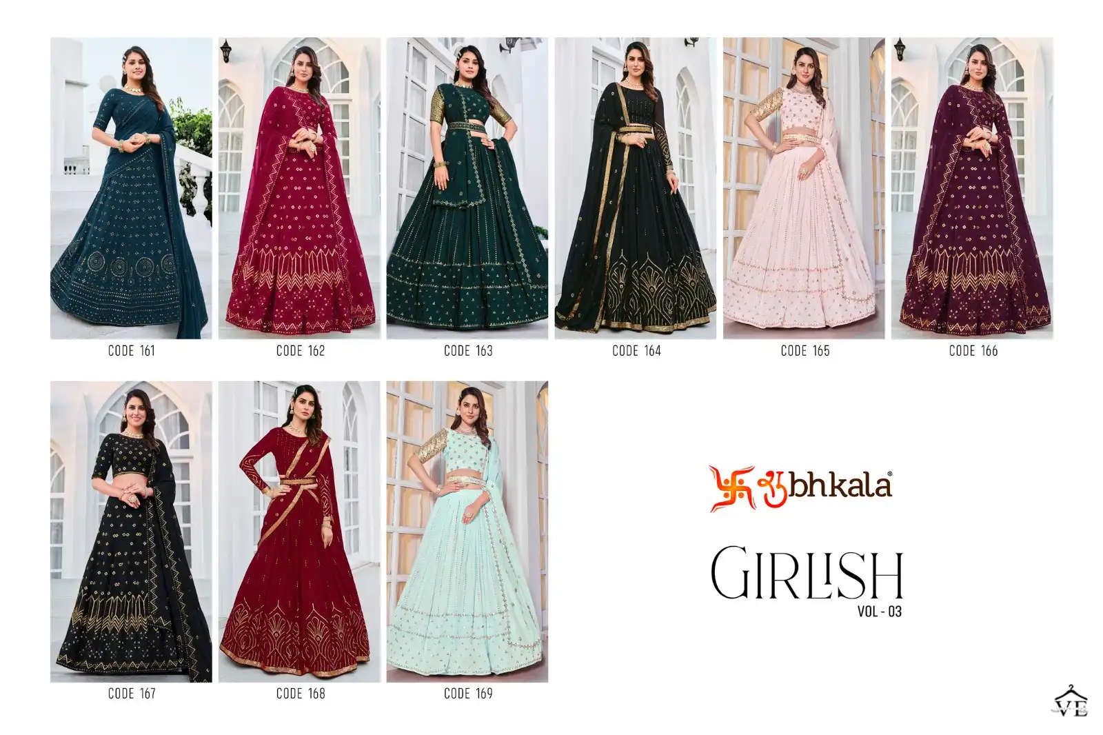 Shubhkala Girlish Vol 3 Georgette Wholesale Lehenga Catalog — Wholesale Lehenga, MPA wholesale from Surat — view 15