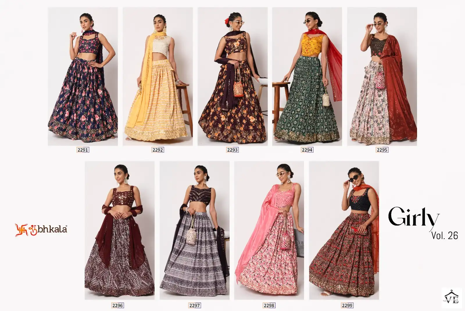 Shubhkala Girly Vol 26 Art Silk Wholesale Lehenga Catalog — Wholesale Lehenga, MPA wholesale from Surat — view 19